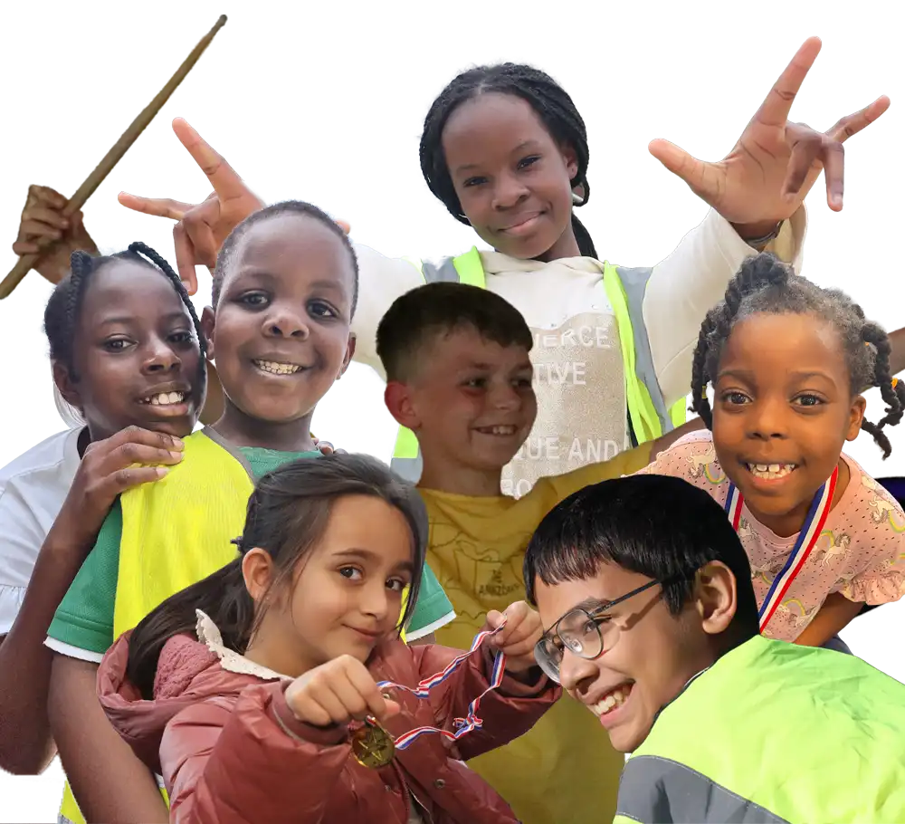 This is a picture of many children having fun during the various activities as part of the music tuition in Grays.